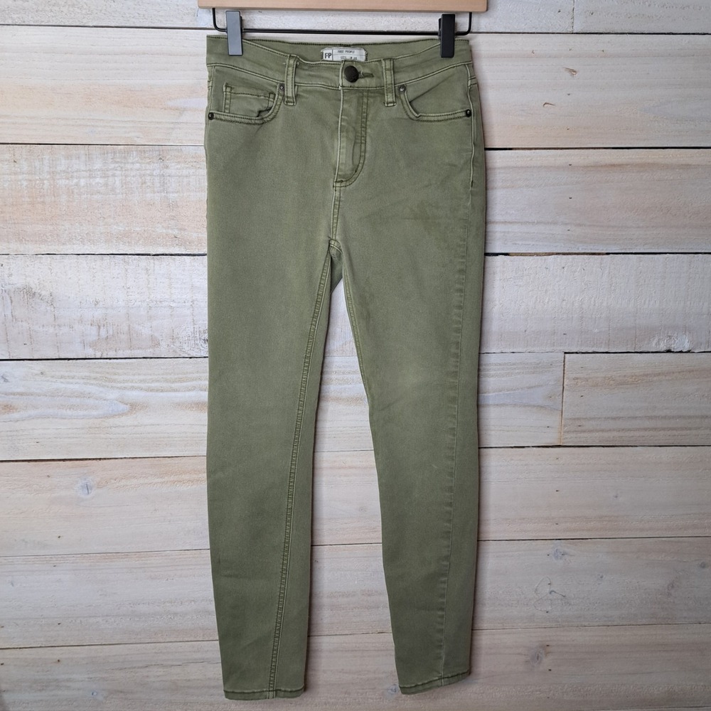Utility Tactical Free People Women's Jeans Size 25 Olive Green